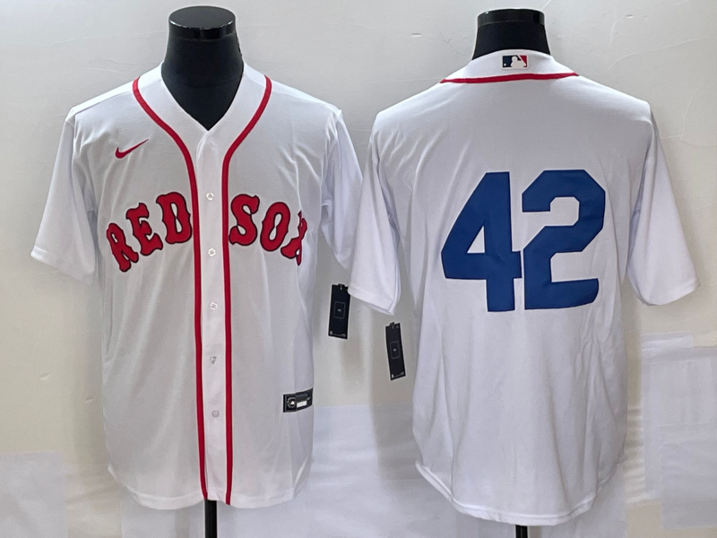 Jackie Robinson Boston Red Sox white jersey