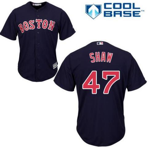Travis Shaw Boston Red Sox navy jersey