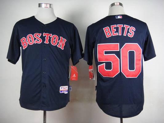 Mookie Betts Boston Red Sox navy jersey