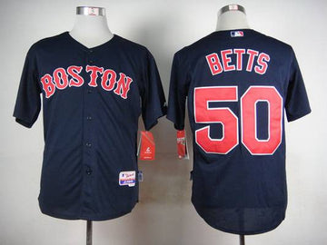 Mookie Betts Boston Red Sox navy jersey