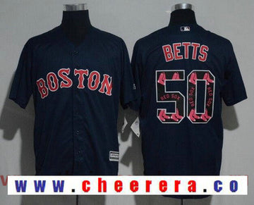 Mookie Betts Boston Red Sox navy jersey