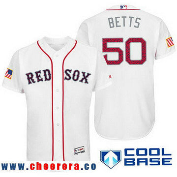 Mookie Betts Boston Red Sox white Fashion jersey