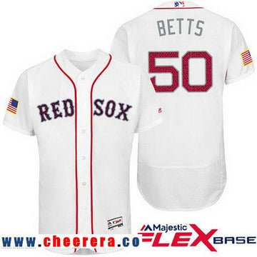 Mookie Betts Boston Red Sox white Fashion jersey