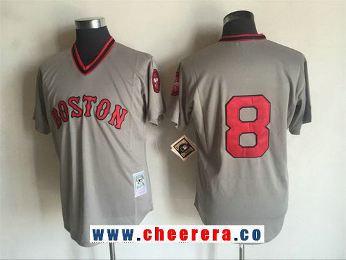 Carl Yastrzemski Boston Red Sox gray Throwback jersey