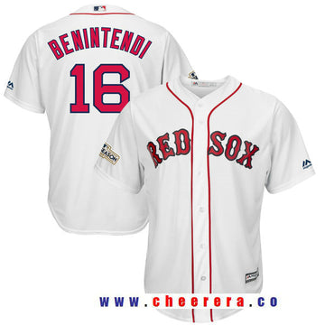 Andrew Benintendi Majestic Boston Red Sox white jersey