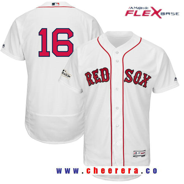 Andrew Benintendi Majestic Boston Red Sox white jersey