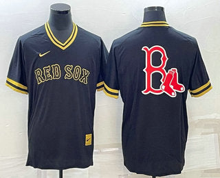 Logo Black Boston Red Sox gold Legend jersey