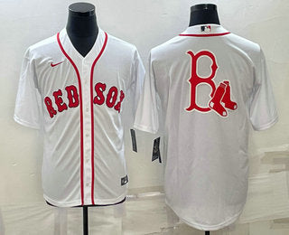 Logo Boston Red Sox white jersey