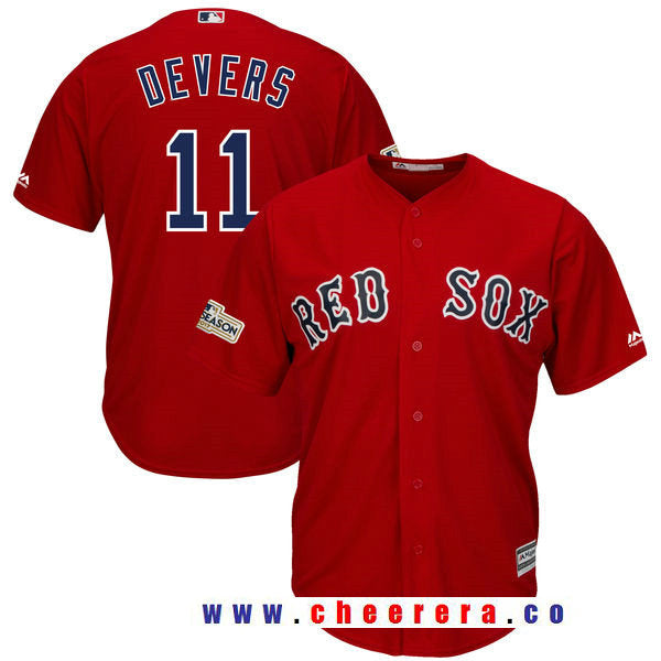 Rafael Devers Majestic Boston Red Sox scarlet jersey