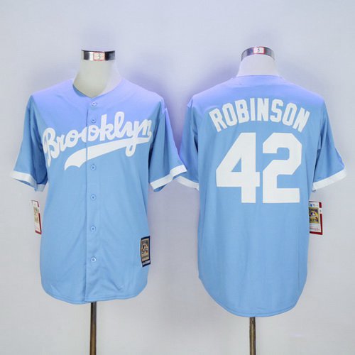 Jackie Robinson Los Angeles Dodgers blue Throwback jersey