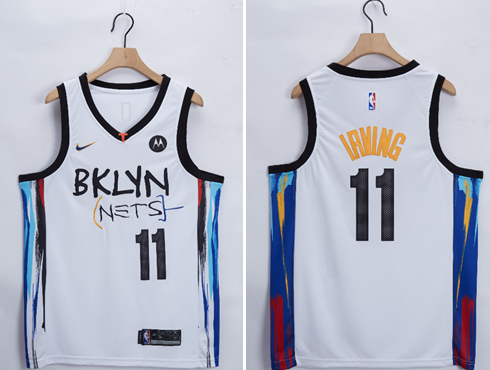 Kyrie Irving Brooklyn Nets white jersey