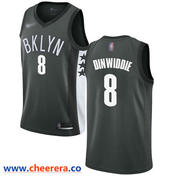 Spencer Dinwiddie Brooklyn Nets gray jersey