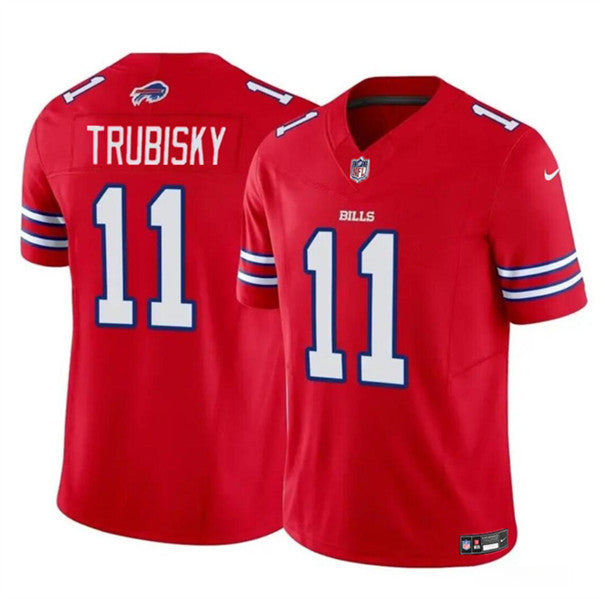 Mitch Trubisky Buffalo Bills red Vapor jersey