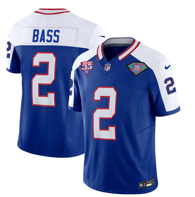 Tyler Bass Buffalo Bills blue Vapor jersey