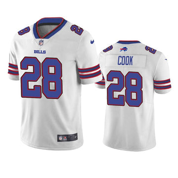 James Cook Buffalo Bills white Vapor jersey