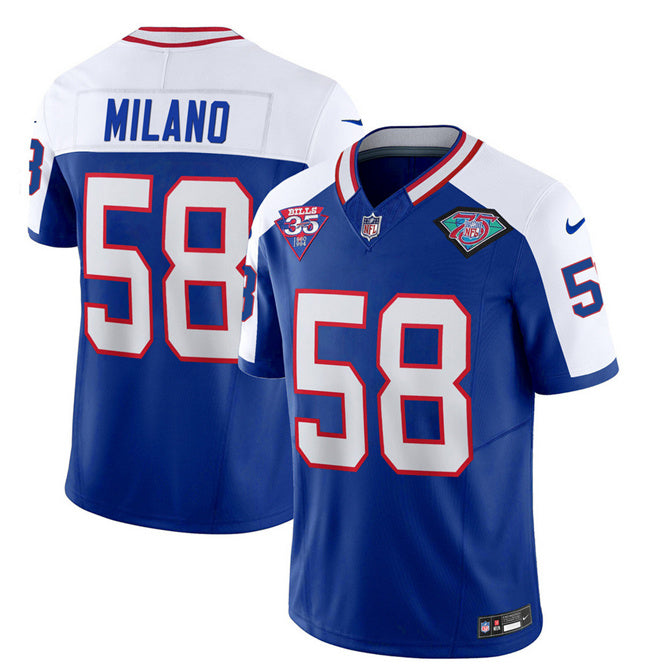 Matt Milano Buffalo Bills blue Vapor jersey