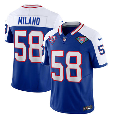 Matt Milano Buffalo Bills blue Vapor jersey