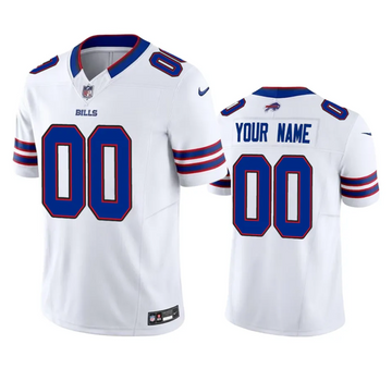 Custom Buffalo Bills white Vapor jersey