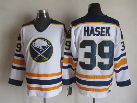 Dominik Hasek Buffalo Sabres white Throwback jersey