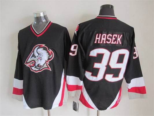 Dominik Hasek Buffalo Sabres black Throwback jersey