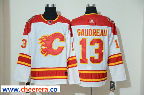 Johnny Gaudreau Calgary Flames white Heritage jersey