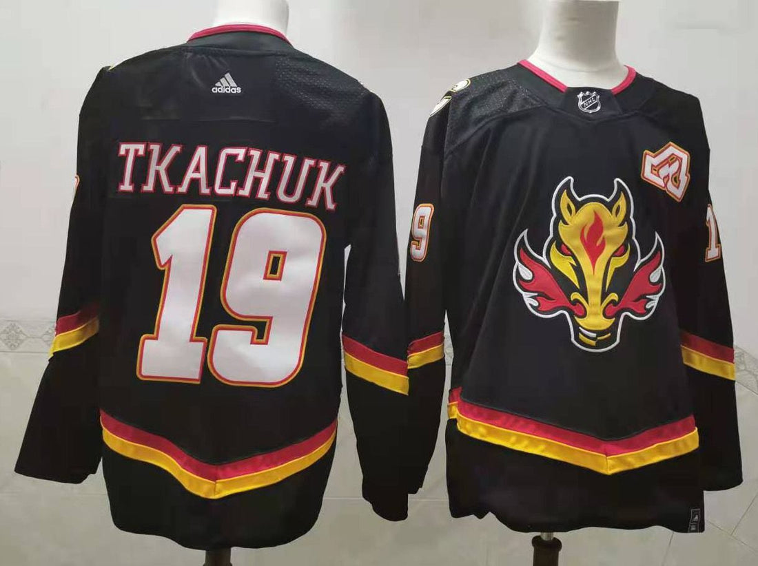 Matthew Tkachuk Calgary Flames black Retro jersey