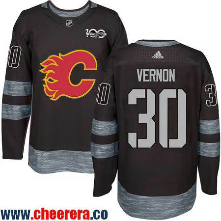 Mike Vernon Calgary Flames black jersey