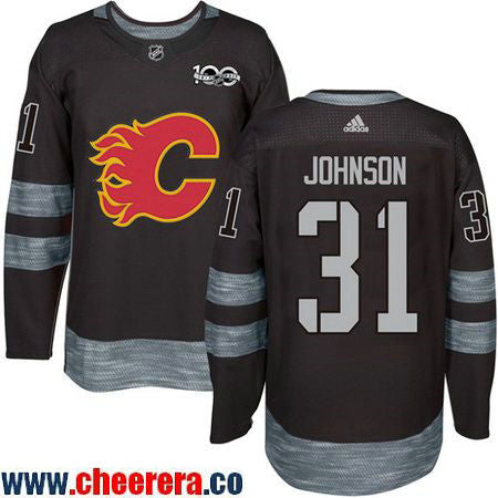 Chad Johnson Calgary Flames black jersey