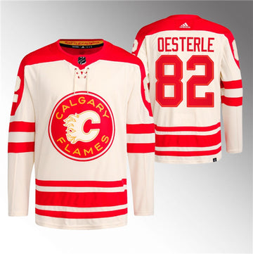 Jordan Oesterle Calgary Flames cream Classic jersey