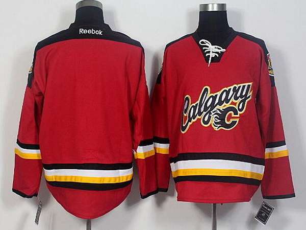 Custom Calgary Flames red Alternate jersey