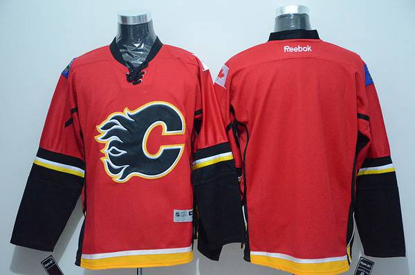 Custom Calgary Flames red jersey