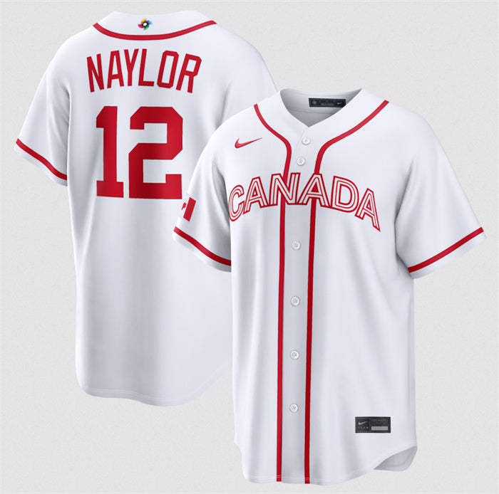 Josh Naylor Canada Baseball white Classic jersey