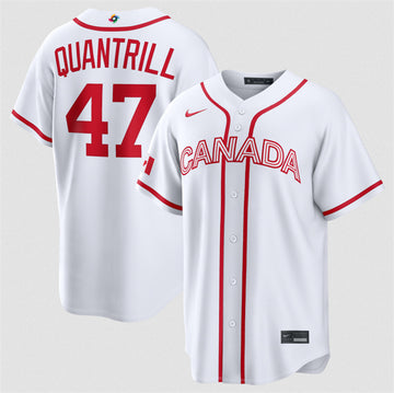 Cal Quantrill Canada Baseball white Classic jersey