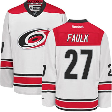 Justin Faulk Reebok Carolina Hurricanes white Away jersey