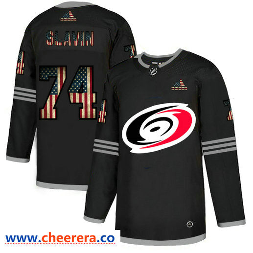 Jaccob Slavin Carolina Hurricanes black Fashion jersey