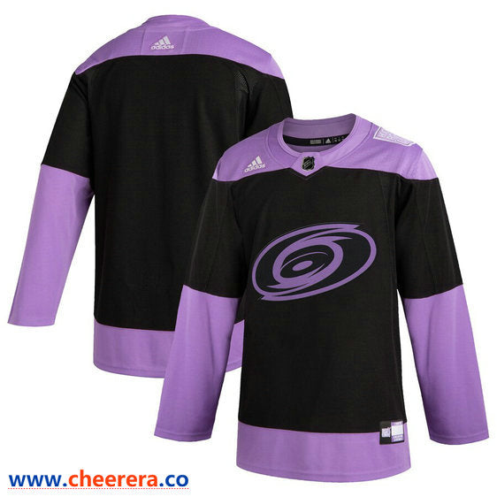 Blank Black Carolina Hurricanes purple jersey
