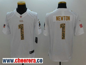 Cam Newton Carolina Panthers white Salute To Service jersey