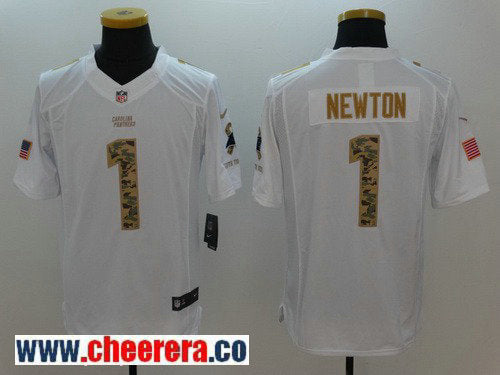 Cam Newton Carolina Panthers white Salute To Service jersey