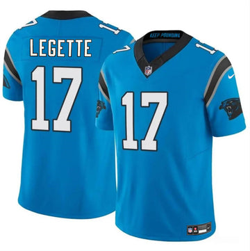 Xavier Legette Carolina Panthers blue Vapor jersey