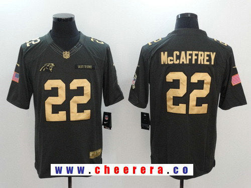 Christian McCaffrey Carolina Panthers anthracite Salute To Service jersey