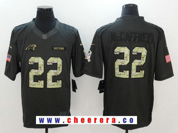 Christian McCaffrey Carolina Panthers black Salute To Service jersey
