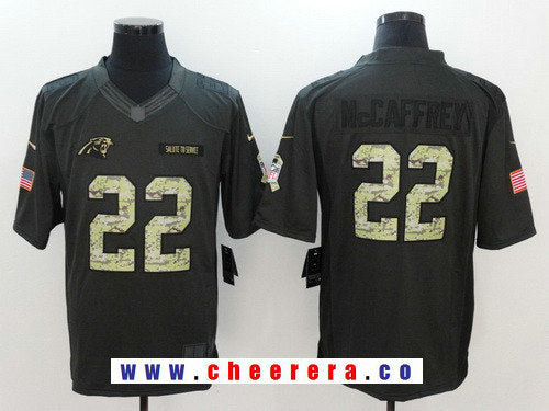 Christian McCaffrey Carolina Panthers black Salute To Service jersey