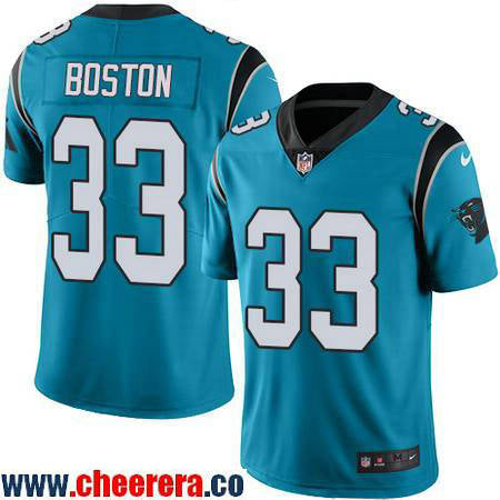 Tre Boston Carolina Panthers blue Color Rush jersey