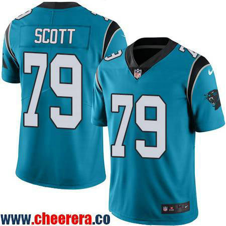 Chris Scott Carolina Panthers blue Color Rush jersey