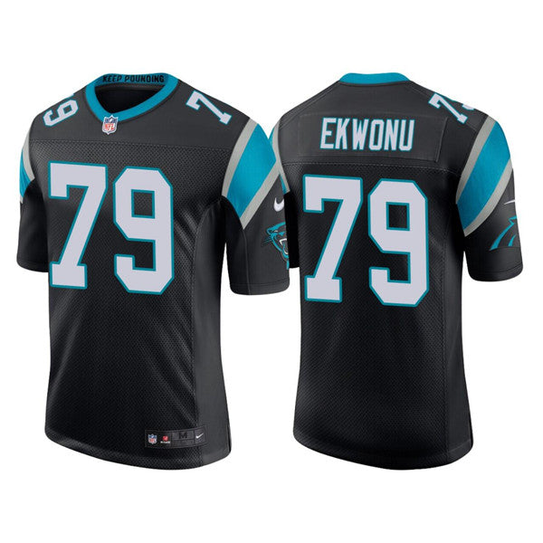 Ikem Ekwonu Carolina Panthers black jersey