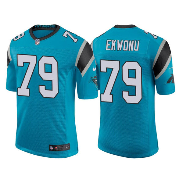 Ikem Ekwonu Carolina Panthers blue jersey