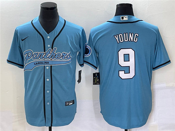 Bryce Young Carolina Panthers blue jersey