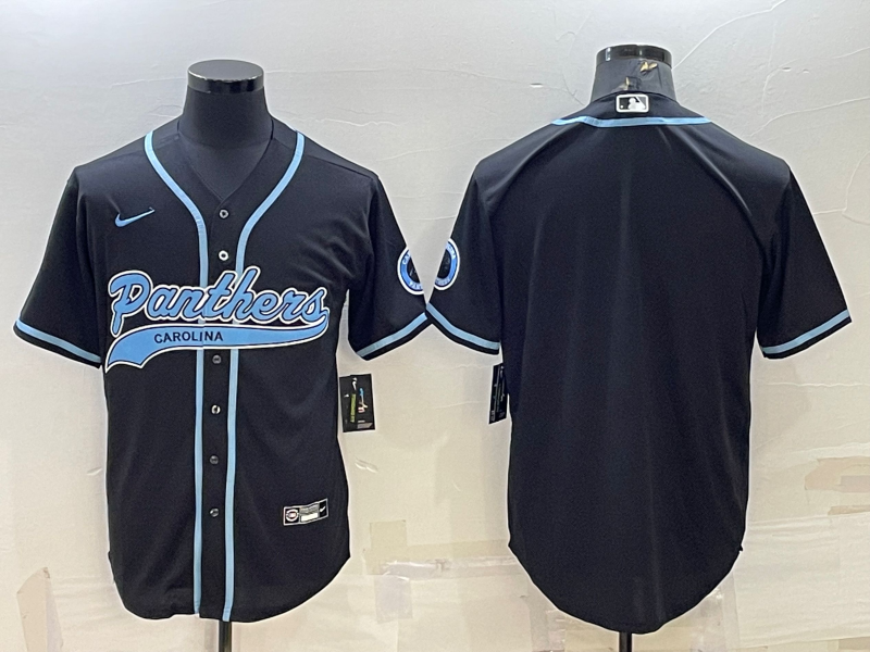 Custom Carolina Panthers black jersey