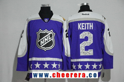 Central Division Duncan Keith Reebok Chicago Blackhawks purple All-Star jersey