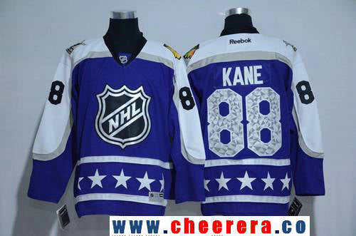 Central Division Patrick Kane Reebok Chicago Blackhawks purple All-Star jersey